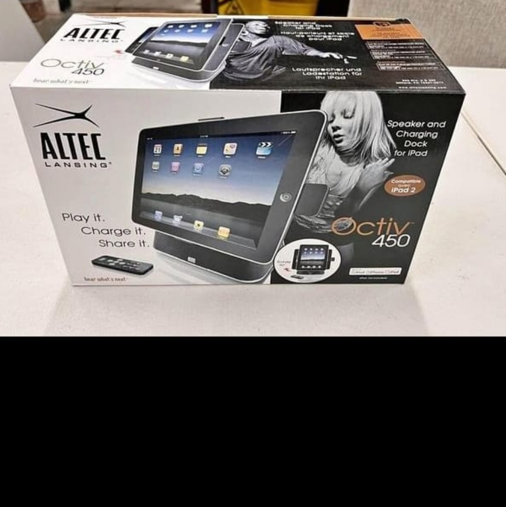 Active 450 speaker and charging dock for  iPad, iPhone, iPod perfect gift.
